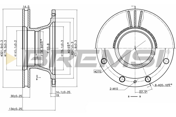 Disc frana CD5106V BREMSI