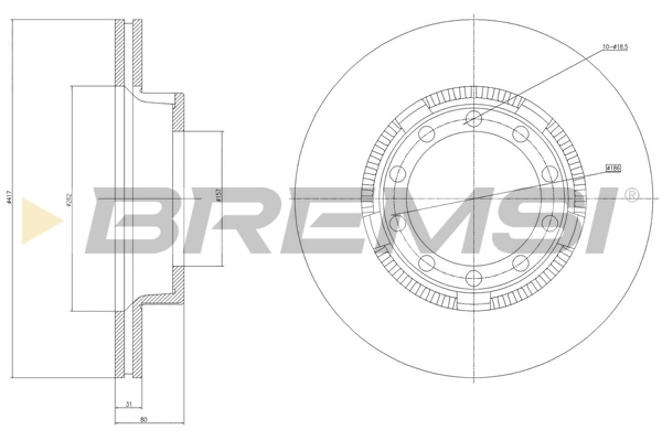 Disc frana CD5109V BREMSI