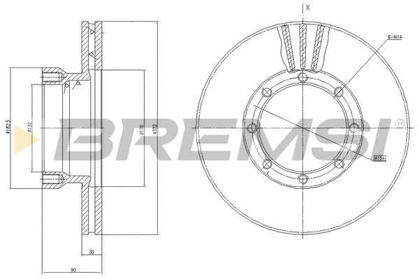 Disc frana CD5131V BREMSI