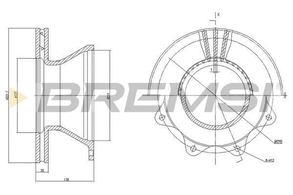 Disc frana CD5142V BREMSI