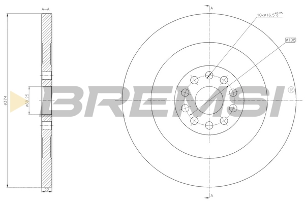Disc frana CD5156S BREMSI