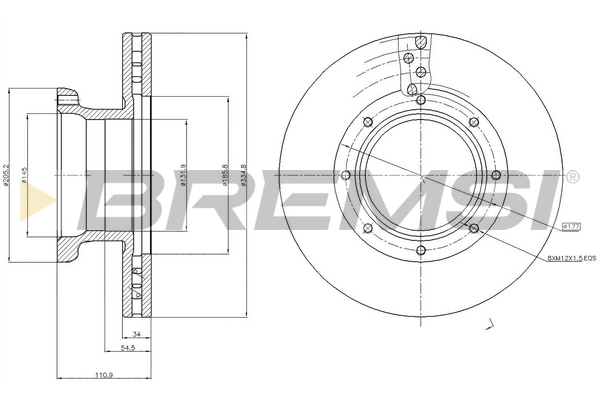 Disc frana CD5187V BREMSI