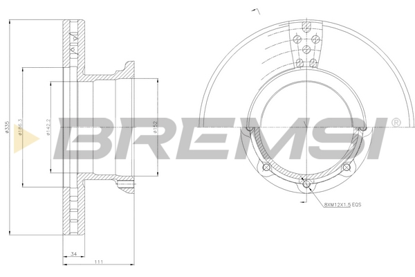 Disc frana CD5188V BREMSI