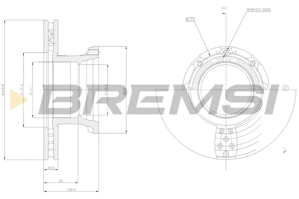 Disc frana CD5216V BREMSI