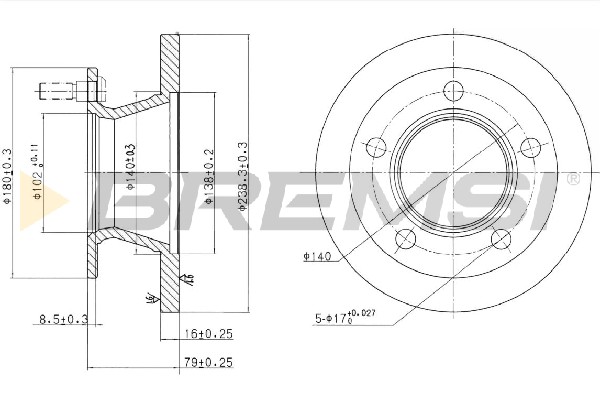 Disc frana CD5221S BREMSI