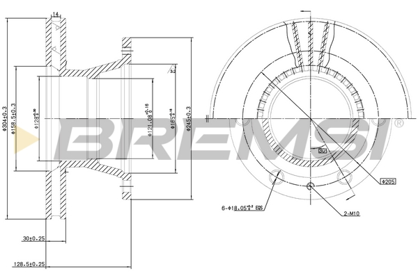 Disc frana CD5233V BREMSI