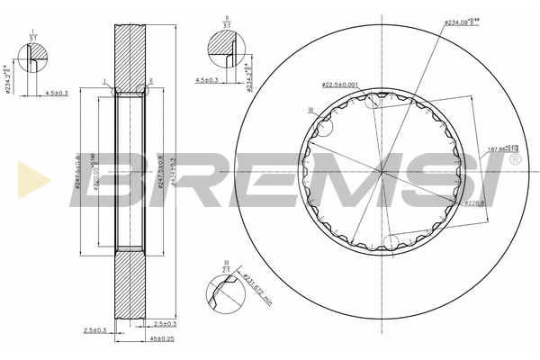 Disc frana CD5249S BREMSI