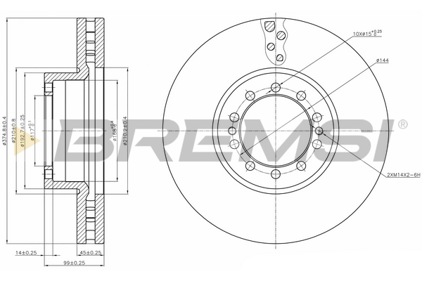 Disc frana CD5257V BREMSI