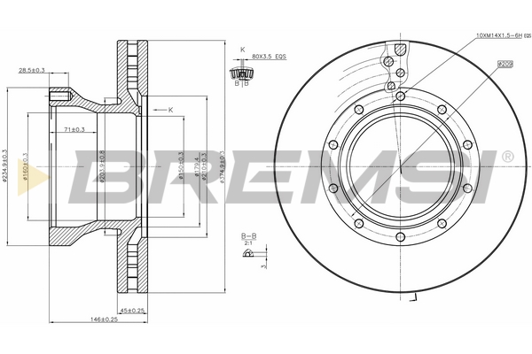 Disc frana CD5258V BREMSI