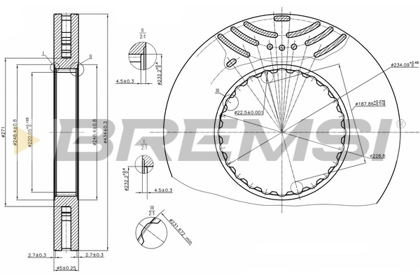 Disc frana CD5259V BREMSI