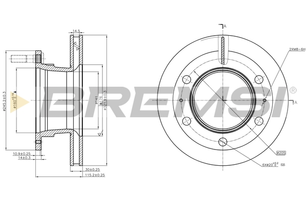 Disc frana CD5264V BREMSI