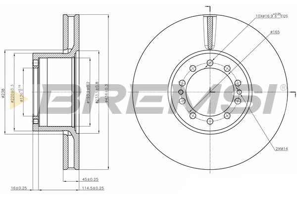 Disc frana CD5286V BREMSI