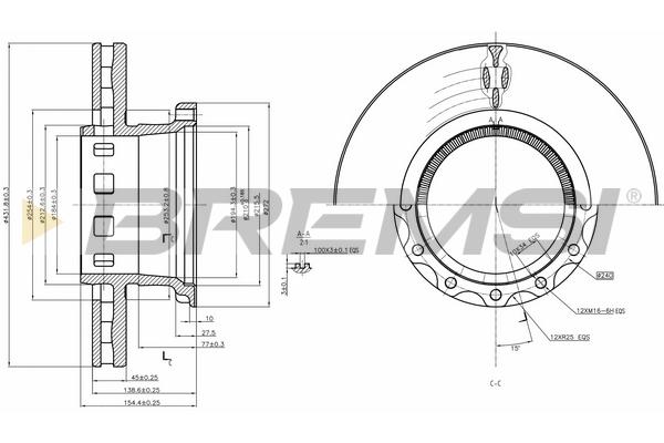 Disc frana CD5318V BREMSI