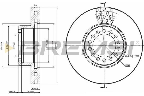 Disc frana CD5319V BREMSI