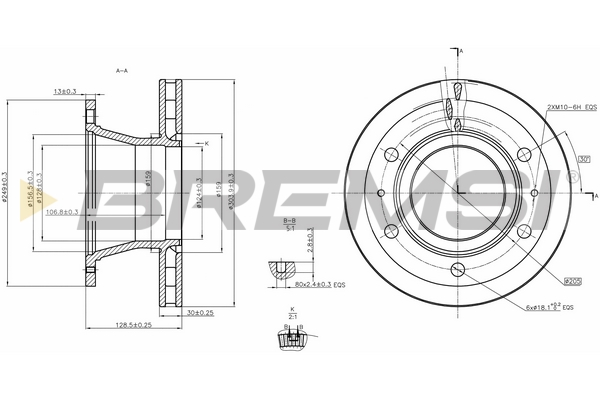 Disc frana CD5322V BREMSI