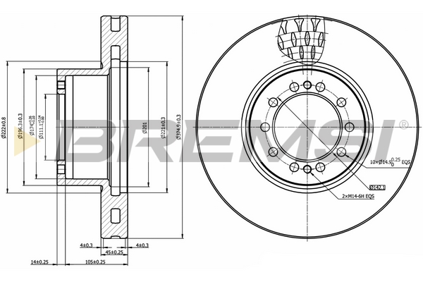 Disc frana CD5324V BREMSI