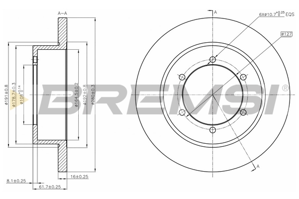 Disc frana CD5327S BREMSI