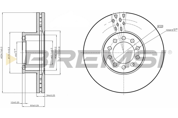 Disc frana CD5330V BREMSI