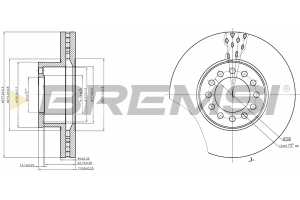 Disc frana CD5331V BREMSI