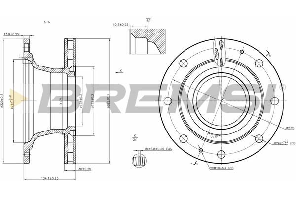 Disc frana CD5341V BREMSI
