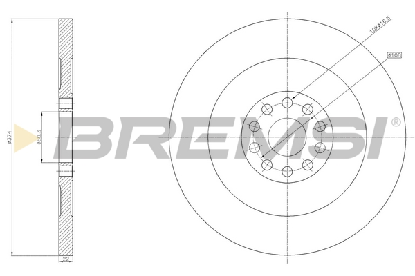 Disc frana CD5364S BREMSI