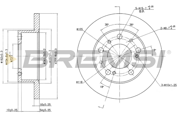 Disc frana CD6063S BREMSI