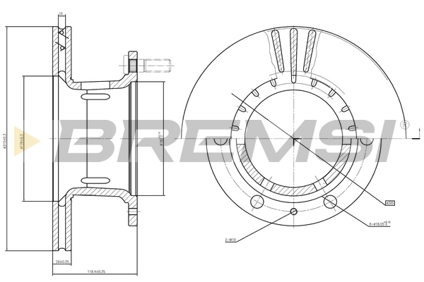 Disc frana CD6153V BREMSI