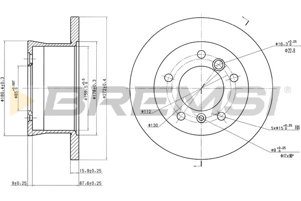 Disc frana CD6932S BREMSI
