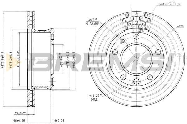 Disc frana CD7013V BREMSI