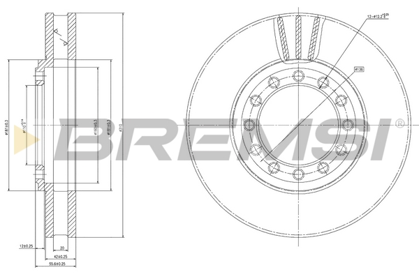 Disc frana CD8526V BREMSI