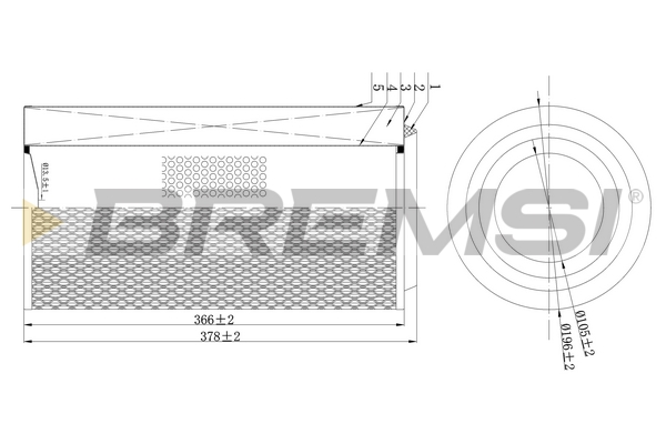 Filtru aer FA2210 BREMSI