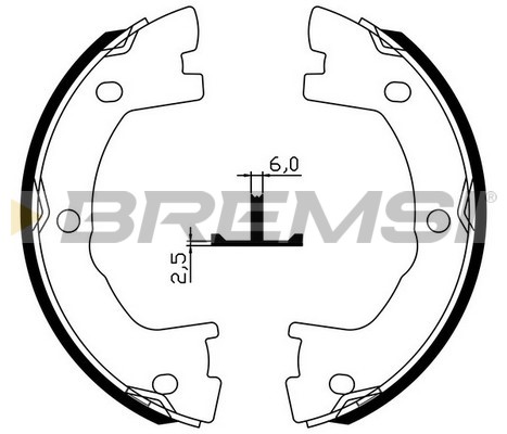 Set saboti frana, frana de mana GF0147 BREMSI
