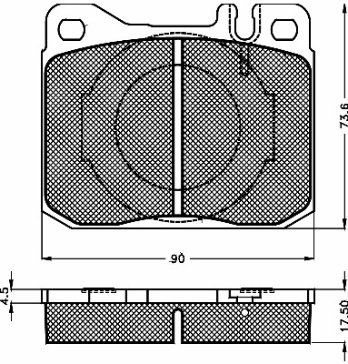 Set placute frana,frana disc 10104 BSF