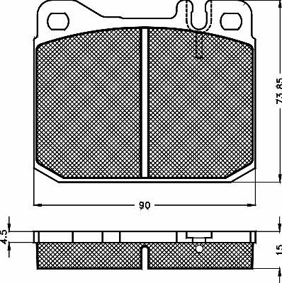 Set placute frana,frana disc 10105 BSF