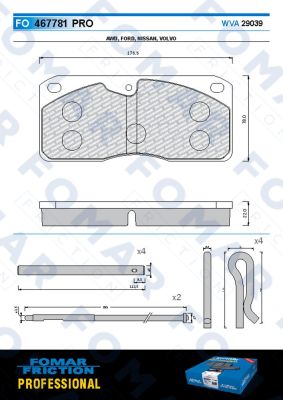 Set placute frana,frana disc FO 467781 FOMAR Friction