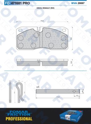 Set placute frana,frana disc FO 471681 FOMAR Friction