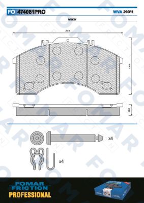 Set placute frana,frana disc FO 474081 FOMAR Friction