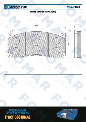 Set placute frana,frana disc FO 478881 FOMAR Friction