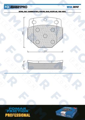 Set placute frana,frana disc FO 494681 FOMAR Friction