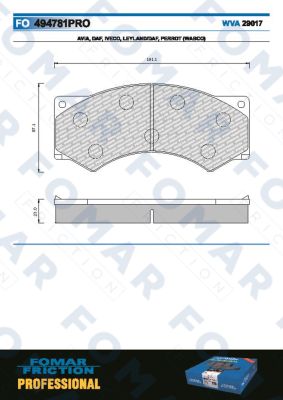 Set placute frana,frana disc FO 494781 FOMAR Friction
