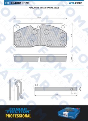 Set placute frana,frana disc FO 494881 FOMAR Friction