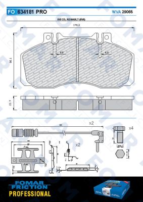 Set placute frana,frana disc FO 634181 FOMAR Friction