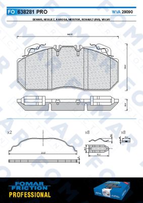 Set placute frana,frana disc FO 638281 FOMAR Friction