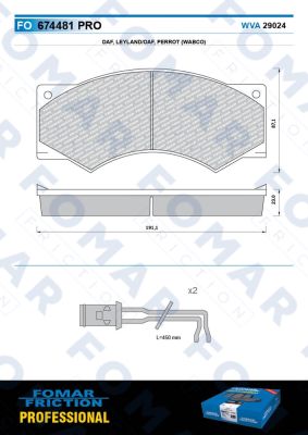 Set placute frana,frana disc FO 674481 FOMAR Friction