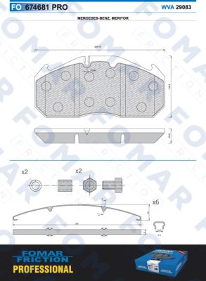 Set placute frana,frana disc FO 674681 FOMAR Friction