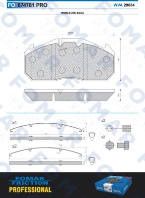 Set placute frana,frana disc FO 674781 FOMAR Friction