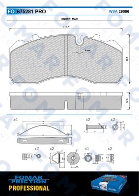 Set placute frana,frana disc FO 675281 FOMAR Friction