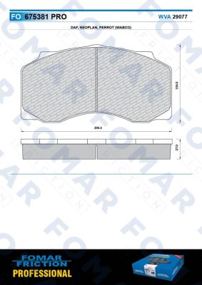 Set placute frana,frana disc FO 675381 FOMAR Friction