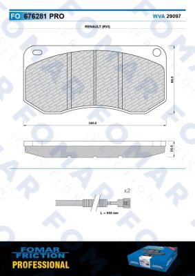 Set placute frana,frana disc FO 676281 FOMAR Friction