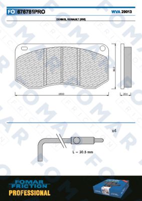 Set placute frana,frana disc FO 676781 FOMAR Friction